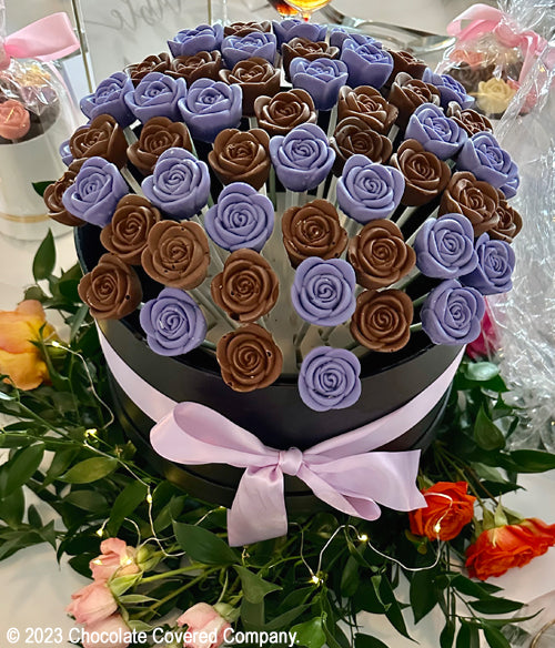 Choco-Petals™ -  Chocolate Roses - Lavender Elegance - Chocolate Covered Company®