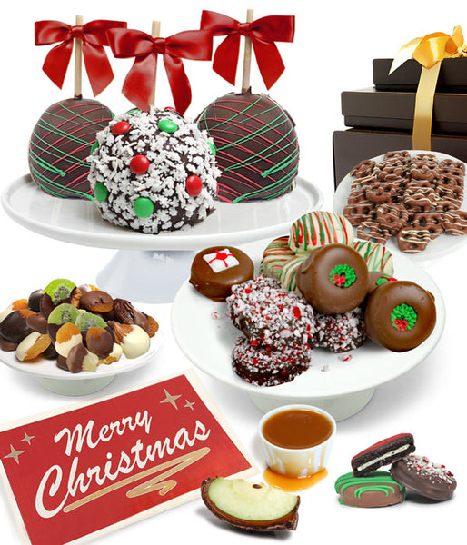 MERRY CHRISTMAS - Grand Belgian Chocolate Covered Fruit Gift Box - Chocolate Covered Company®