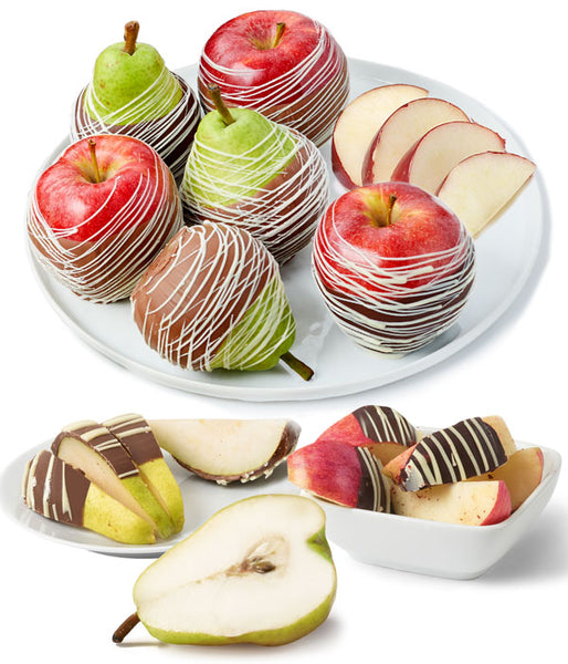 Classic Belgian Chocolate Covered Apples & Pears - 6pc - Chocolate Covered Company®