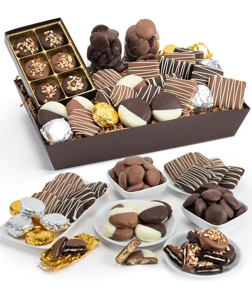 Belgian Chocolate Covered Cookie Gift Basket Tray - Chocolate Covered Company®