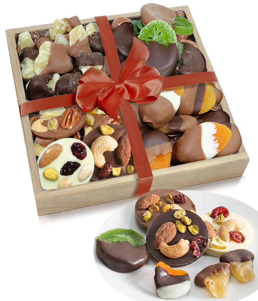 Premium Belgian Chocolate Dipped Dried Fruit & Mendiant Gift Tray - Chocolate Covered Company®