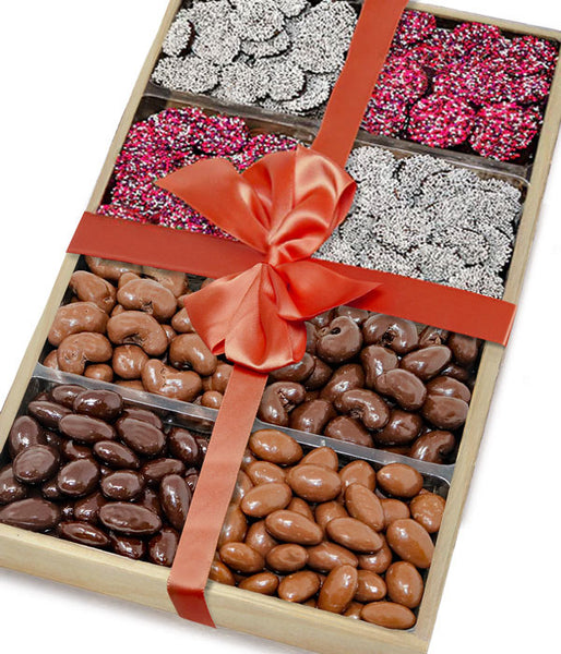 Loving Belgian Chocolate Covered Nut & Nonpareils Gift Tray Set - Chocolate Covered Company®