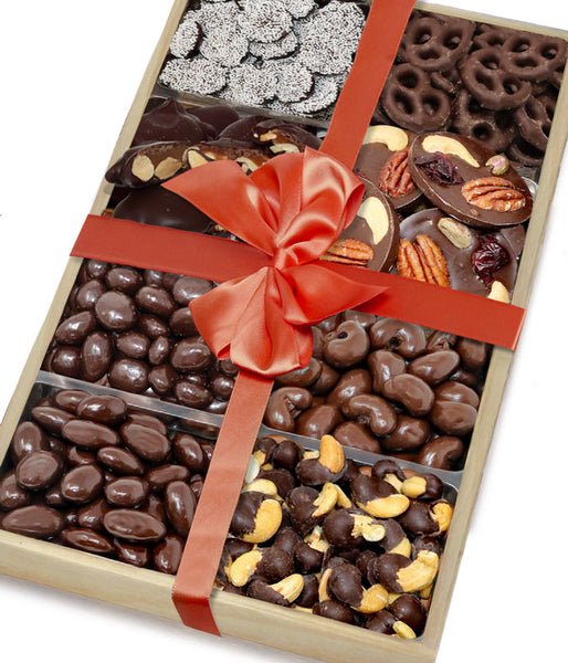 Dark Belgian Chocolate Covered Nut & Snack Gift Tray Set - Chocolate Covered Company®