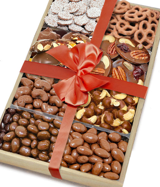 Milk Belgian Chocolate Covered Nut & Snack Gift Tray Set - Chocolate Covered Company®