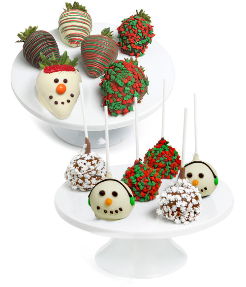 Winter Fun Chocolate Covered Strawberries & Cake Pops - 12pc - Chocolate Covered Company®