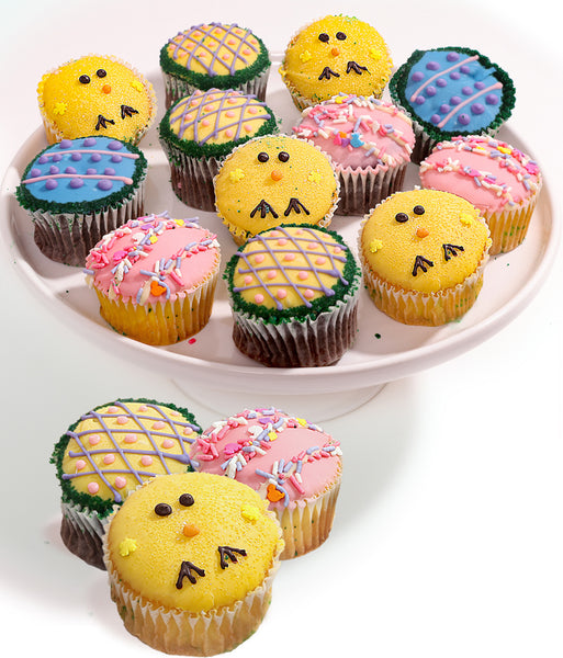 Easter Decorated Belgian Chocolate Covered Cupcakes - 12pc - Chocolate Covered Company®