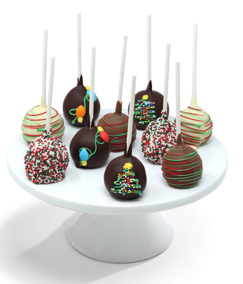 Christmas Lights Chocolate Dipped Cake Pops - 10pc - Chocolate Covered Company®