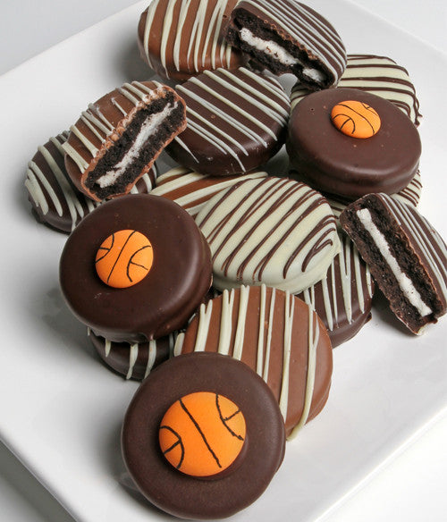 Basketball Belgian Chocolate-Dipped Sandwich Cookies Gift - 12pc - Chocolate Covered Company®