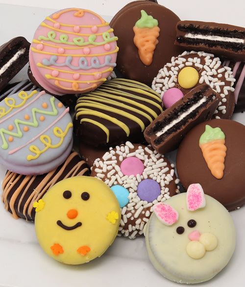 Easter Fun Decorated Belgian Chocolate-Dipped Sandwich Cookies Gift - 12pc - Chocolate Covered Company®