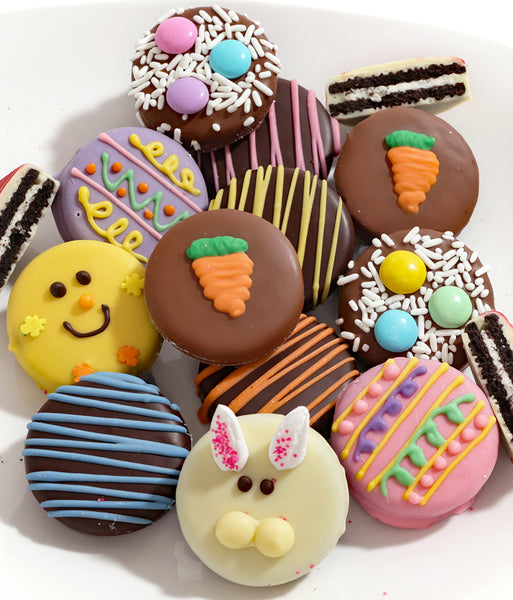 Easter Fun Decorated Belgian Chocolate-Dipped Sandwich Cookies Gift - 12pc - Chocolate Covered Company®