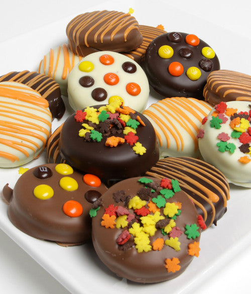 Fall Belgian Chocolate-Dipped Sandwich Cookies Gift - 12pc - Chocolate Covered Company®