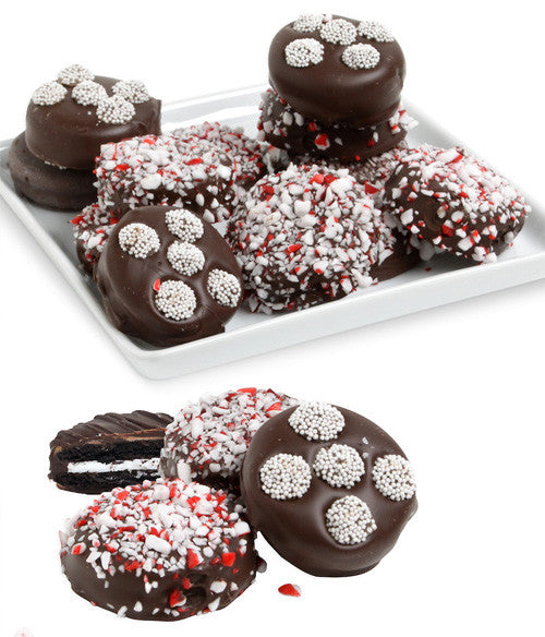 Elegant Peppermint Belgian Chocolate Covered Sandwich Cookies Gift - 12pc - Chocolate Covered Company®