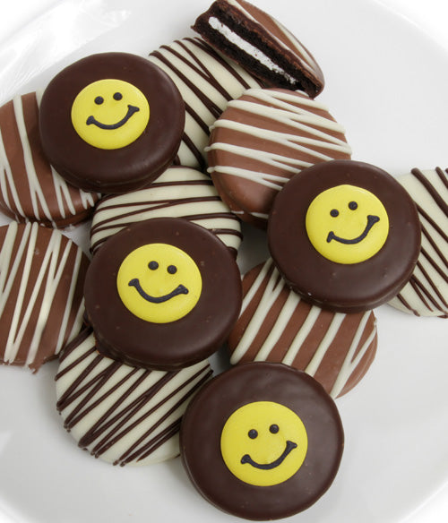 Smile Belgian Chocolate-Dipped Sandwich Cookies Gift - 12pc - Chocolate Covered Company®