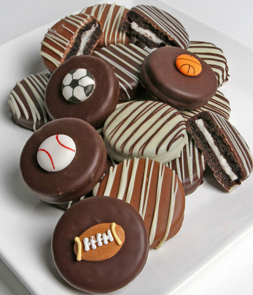 Sports Belgian Chocolate-Dipped Sandwich Cookies Gift - 12pc - Chocolate Covered Company®