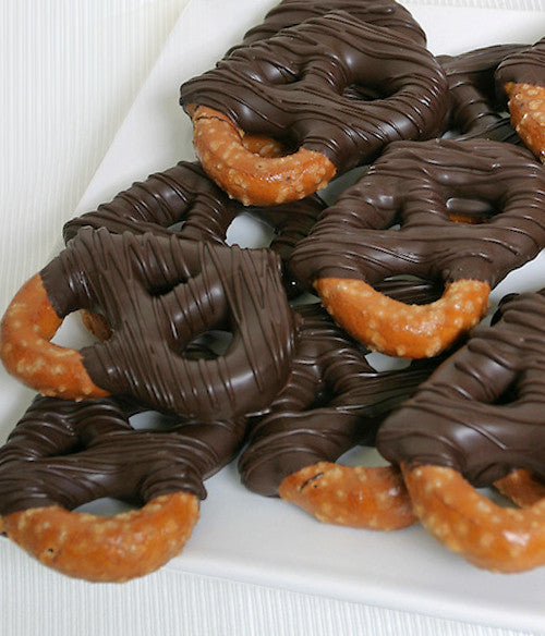 Dark Belgian Chocolate Covered Pretzel Twists - Chocolate Covered Company®