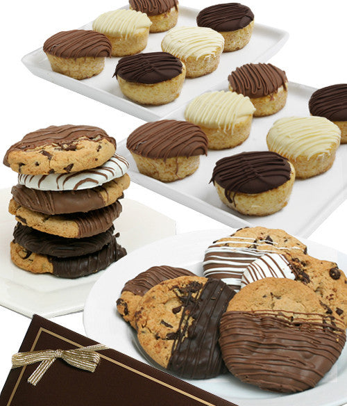 Belgian Chocolate Dipped Cookies & Mini-Cheesecakes - Chocolate Covered Company®