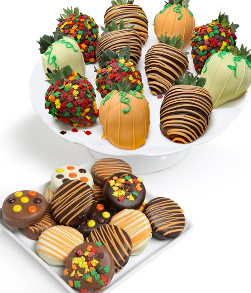 Fall Chocolate Covered Strawberries & Cookies - 24pc - Chocolate Covered Company®